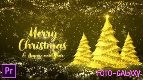 Golden Christmas Tree Wishes - Premiere Pro - 35238595