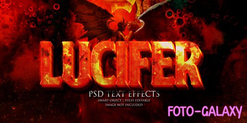 Lucifer text effect psd