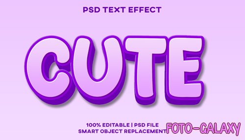 Cute text effect style template