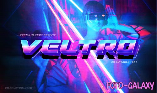 Veltro 3d text effect mockup template premium psd
