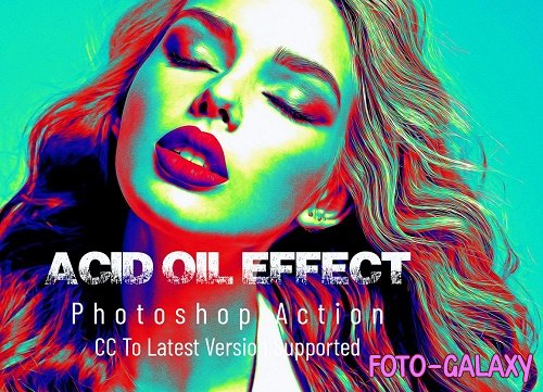 Acid Oil Effect Photoshop Action - 6794844