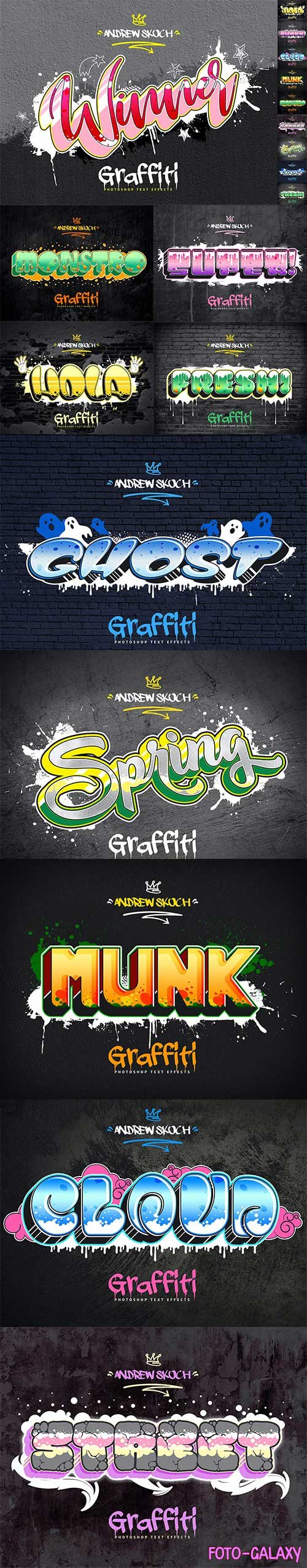 Graffiti Text Effects - 10 PSD - vol 3