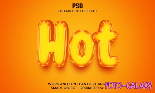 Hot 3d editable text effect premium psd with background