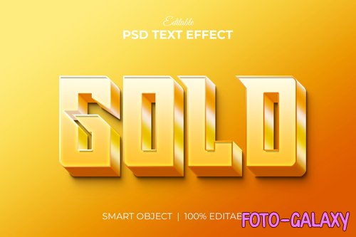Gold luxury editable 3d text effect mockup premium psd