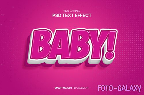 Editable text effect in modern trend style psd