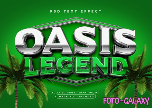 3d style oasis text effect psd