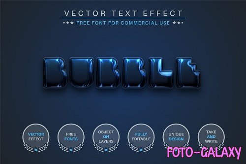 Dark Bubble - Editable Text Effect - 6815592