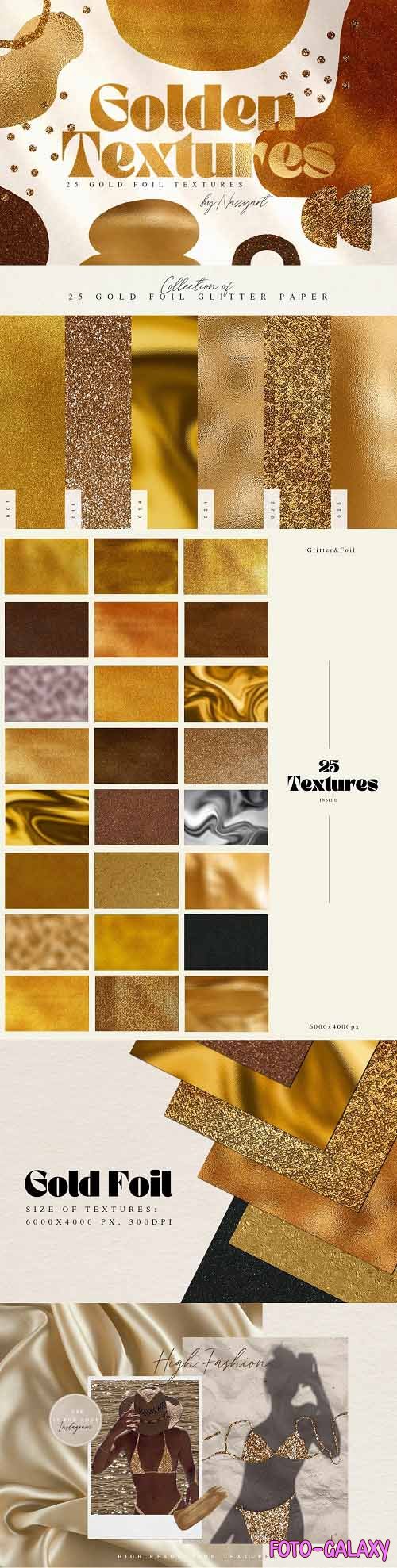 Gold Foil Glitter Paper Vol.2 - 6831605