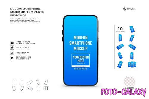 Smartphone Mockup Template Bundle - 1755576