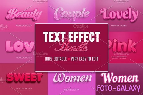 Editable Text Style Effect Bundle - 6867109