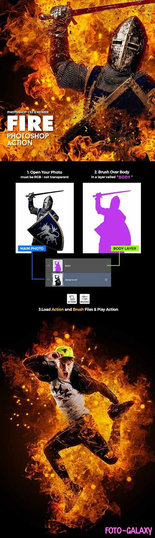 Fire Effect Photoshop Action - 35503232