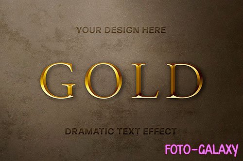 Gold luxury text effect psd