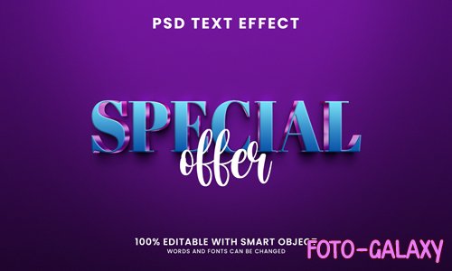 Special offer 3d text effect psd