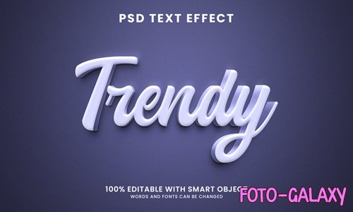 Trendy text effect psd