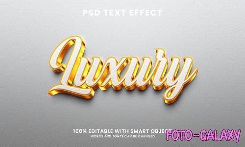 Luxury 3d text effect psd