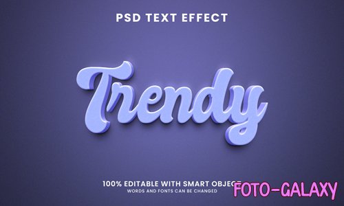 3d trendy text effect psd