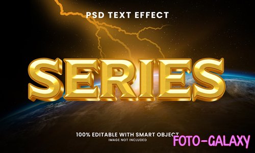 Series 3d text effect psd