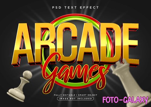 3d style arcade text effect