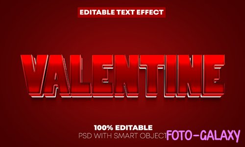 Valentine text effect psd