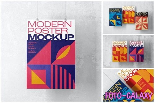 Modern Poster Mockup Set - FQ4USW8