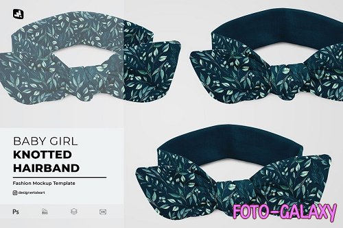 Baby Girl Knotted Hairband Mockup - 6806717