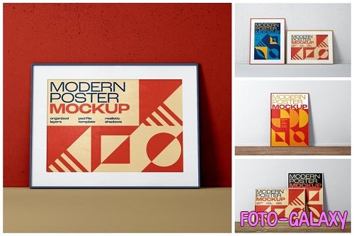 Modern Poster Mockup Set - GZJLCUK