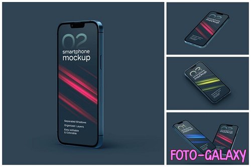 Dark iPhone 13 Pro Mockup Set - FTASLPF