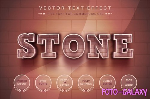 Brick Stone - Editable Text Effect - 6918267