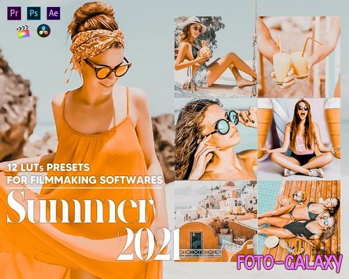 12 Summer 2021 Video LUTs Presets, Peachy LUT Preset, Orange Filter