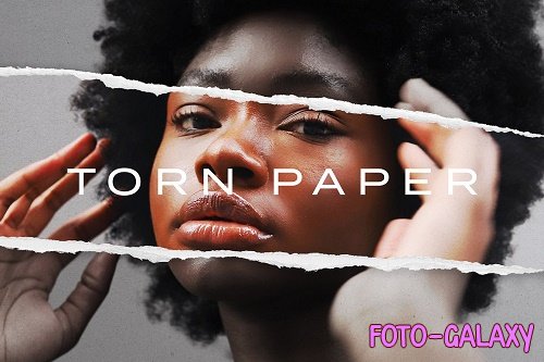 Torn Paper Stripes Photo Effect - 6938752