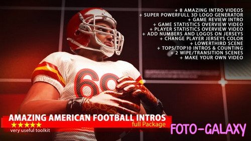 Amazing American Football Intro 19755129 - Project for After Effects (Videohive)