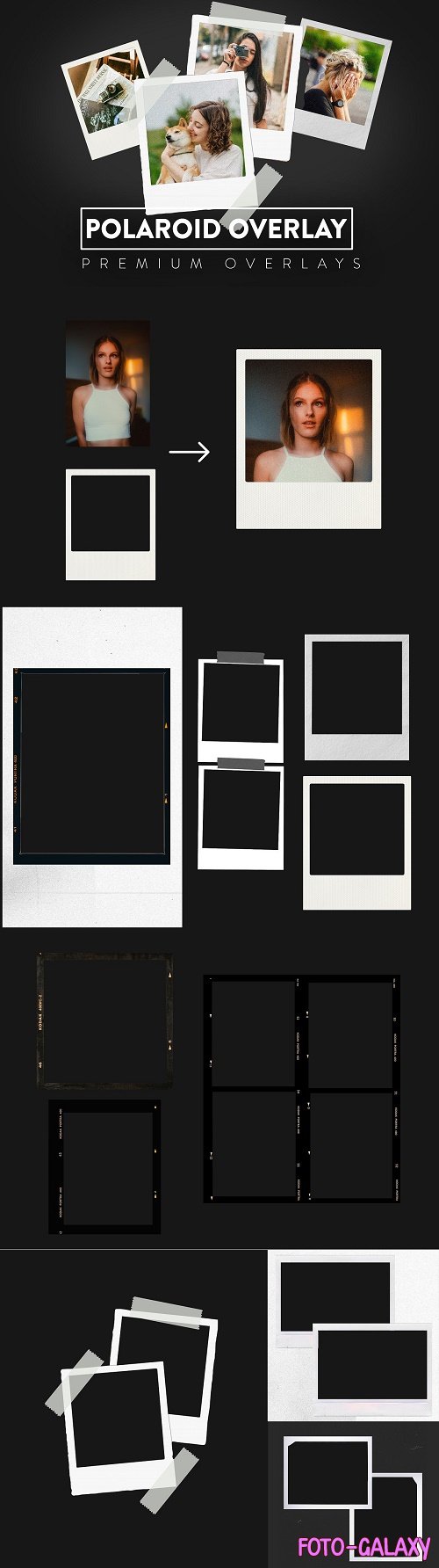 50 Polaroid Digital Overlay - 6274165 - Polaroid Frames