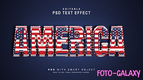 America text effect editable text smart object