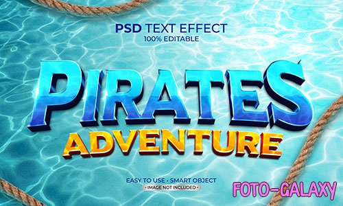 Pirates adventure text effect psd