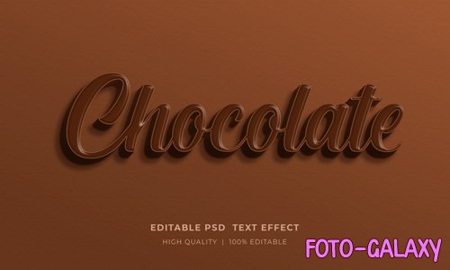 Chocolate editable text style effect mockup template