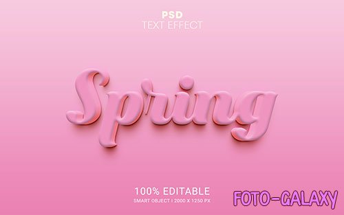 Spring psd editable text effect