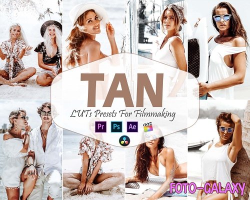10 Tan Video LUTs Presets, Bronze Warm LUT preset, Fashion Portrait filter