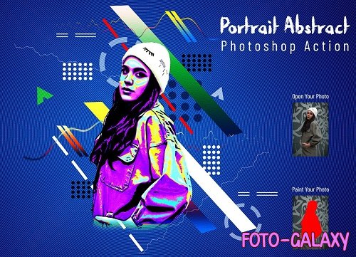 Portrait Abstract Photoshop Action - 6969928