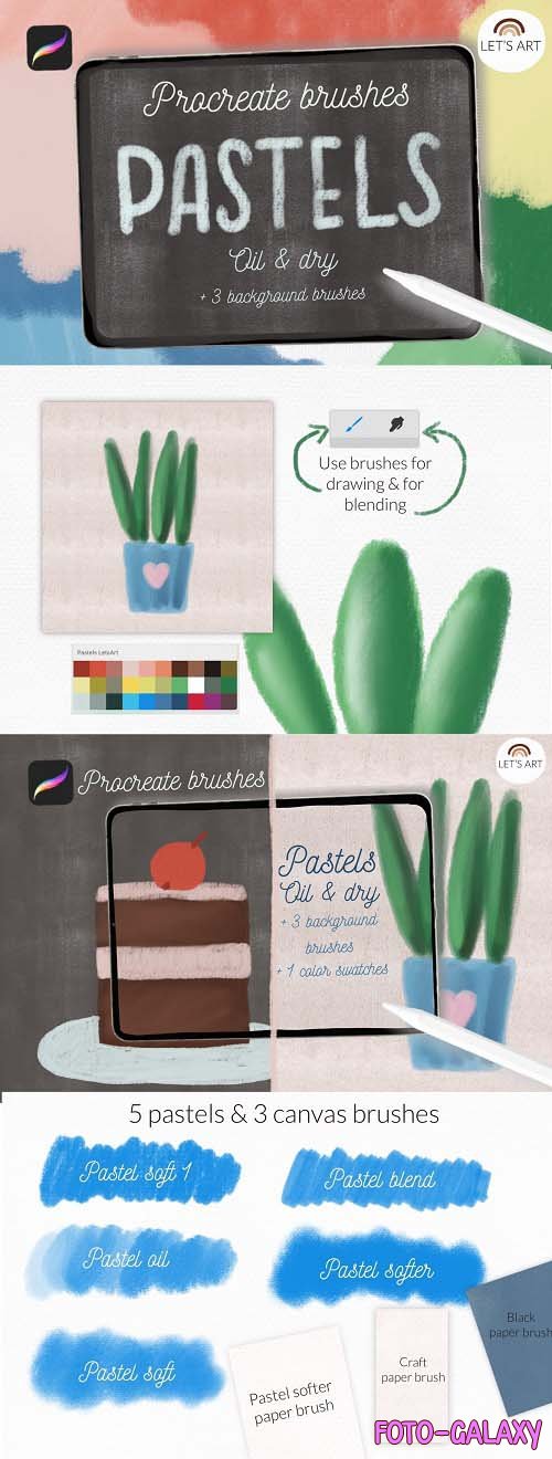 Pastels brushes for Procreate iPad