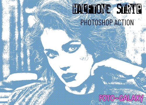 Halftone Strip Photoshop Action - 6983703