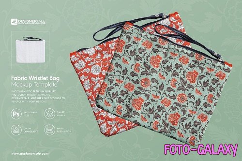 Fabric Wristlet Bag Mockup - 4103667