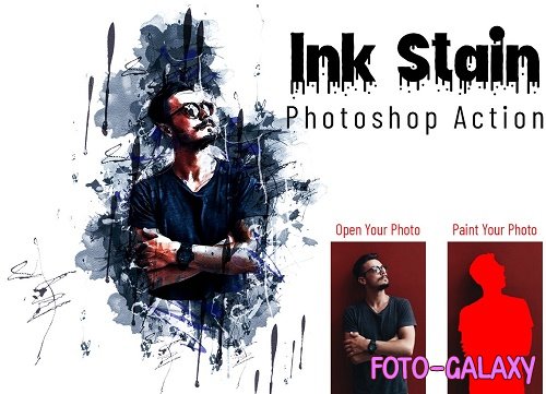 Ink Stain Photoshop Action - 6987823