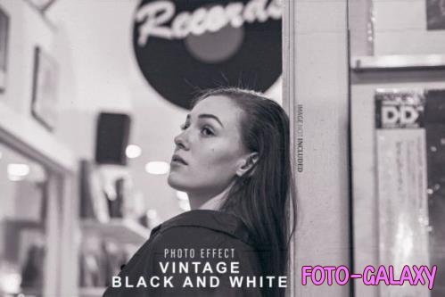Black and White Vintage Photo Effect