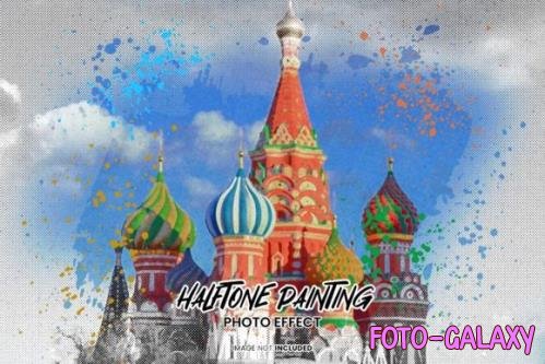 Halftone Painting Photo Effect