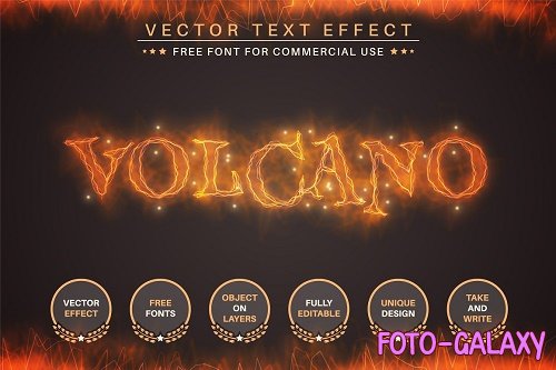 Volcano - Editable Text Effect - 6993215