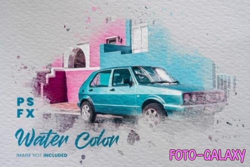 Watercolor Canvas Photo Effect