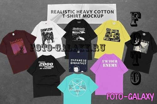 Heavy Cotton T-shirt Mockup - 6578295