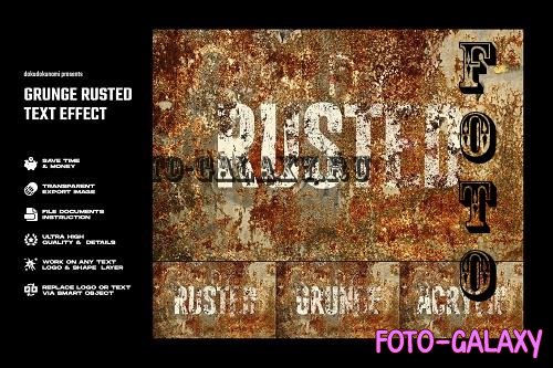 Grunge rusted text effect