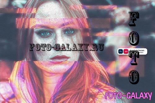 Anaglyph Socials Photoshop Action