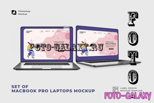 Set Of MacBook Pro Laptops Mockup - 6936811